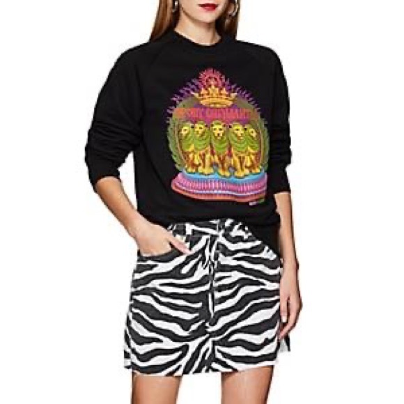 HORN PLEASE LONDON | WOMEN'S LION-PRINT COTTON SWEATSHIRT - BLACK XS - Picture 10 of 10